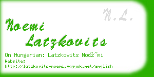 noemi latzkovits business card